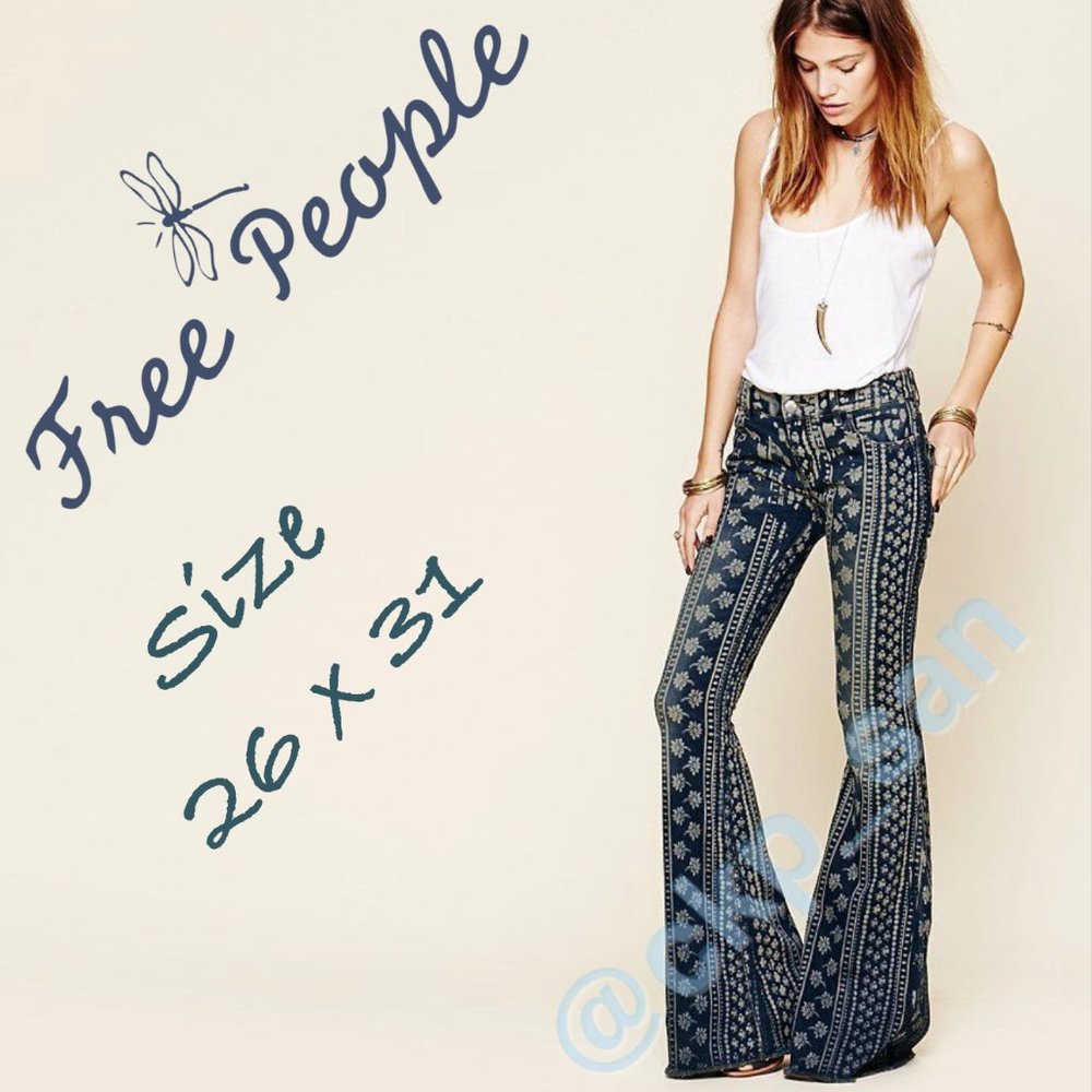 Free People Bali Mantra Flare Jeans Sz 26